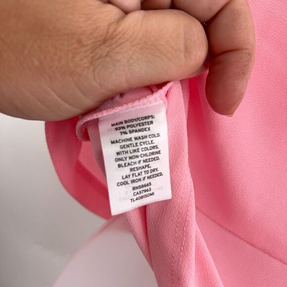 Leith Peplum Top Women's Size XXS Pink Sleeveless V-Neck Stretchy *Flaws - Picture 14 of 14